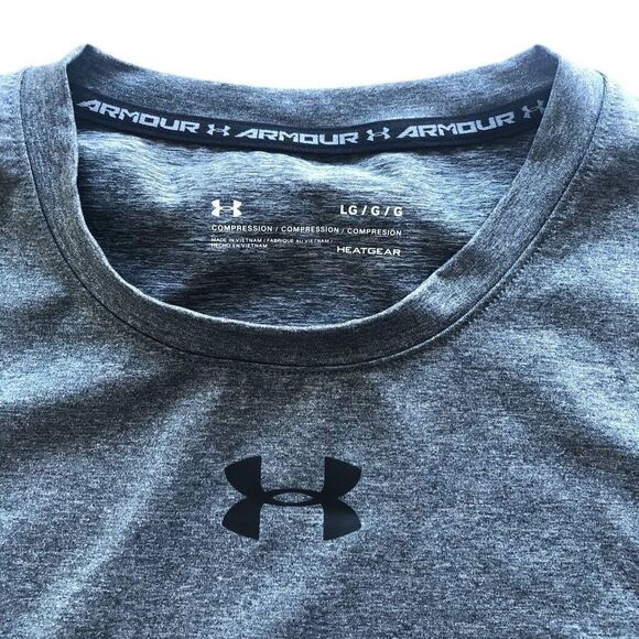 Under Armour HeatGear Sleeveless Compression Tee Shirt Sz L - Picture 2 of 6